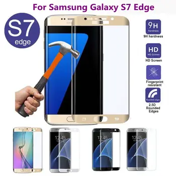 3D Full Kryt Zakrivené Tvrdeného Skla Pre Samsung Galaxy S7 Okraji Screen Protector ochranná fólia Pre G9350 sklo