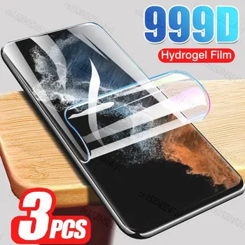 3KS Hydrogel Fólia Pre Samsung Galaxy S23 Ultra S22 S21 S20 FE Plus Screen Protector Na Poznámka: 20 10 9 S10 9 8 S20FE S21FE 5G Film