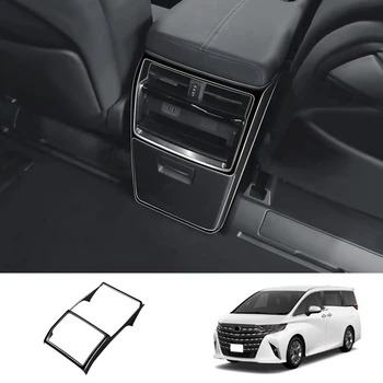 Auto Bright Black Zadné Klimatizácia Ventilačné Zásuvky Rám Anti-Kop Panel Kryt Výbava Diely Na Toyota Alphard 40 Série 2023+