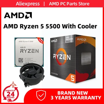 AMD Nové Ryzen 5 5500 s chladnejšie R5 5500 3.6 GHz 6-core 12-niť CPU procesor 7NM 65W L3=16M 100-000000457 Zásuvky AM4