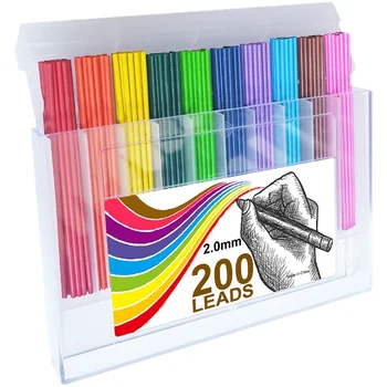 10 Rôzne Farby, Ceruzky Viesť Náplň 2.0 mm Mechanická Ceruzka Viesť 2.0 Farebné Nastaviť Ruku, Kresba, Náčrt, Umenie Graffiti Animácie