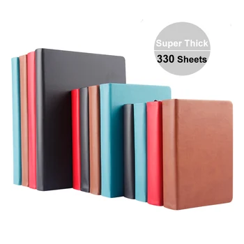 Super hrubé sketchbook Notebook 330 listov prázdne stránky Používajú ako denník, cestovanie vestník, sketchbook A4,A5,A6, Kožené mäkké pokrytie
