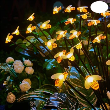 Solárne Vonkajšie Med Svetlá LED Sway Firefly Nepremokavé Kempingové Svietidlo Záhradné Poschodí Krajiny Lampy Vonkajšie Dekorácie Víla