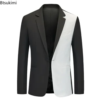 2023 Nové pánske Plášťov Značky Bunda Módne Slim Bežné Coats Pekný Masculino Business Vesty, Obleky Mužov Blejzre Kvality Topy
