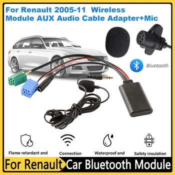 Auto Modul Bluetooth Handsfree, Auto Adaptér Bluetooth Kábel s MIC Audio kábel Kábel Adaptéra pre Renault Updatelist Rádio ISO 6Pin