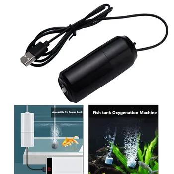 Tichý Oxygenator Malé Kyslíka, Vody, Čerpadlá, Prenosné Mini USB Nabíjanie akvárium Kyslíka Čerpadlo na Chov Rýb, Akvárium Dodávky