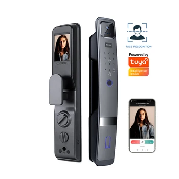 3D Rozpoznávanie Tváre Smart Dverný Zámok s Kamerou Cerradura Wifi Biometrický snímač Odtlačkov Security Plne Automatické Smart Lock