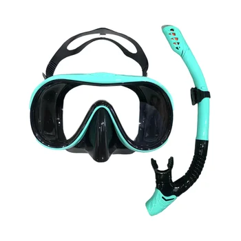 Potápanie Maska Šnorchel Anti-Fog Potápačská Maska Šnorchel Úplne Suché Trubice Pod Vodou Plávať Zariadenia Lake Modrá+Čierna