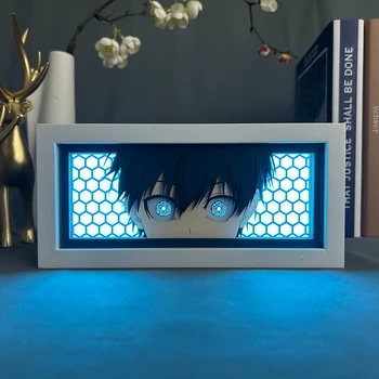 Yoichi Isagi LED Anime Lightbox Blue Lock chladnej Miestnosti Dekorácie Manga Priestor Polica Stôl Lampa Najnovších Anime Light Box Blue Lock