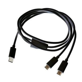 Univerzálny Typ C pre Dvojité Micro USB Kábel Nabíjať Dve Mikro Zariadenia