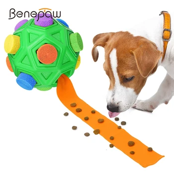 Benepaw Zábavný Pes, Puzzle, Hračky Žuť Bezpečné Pomaly Kŕmenie Gumy Šteňa Pet Snuffle Loptu Podporiť Prírodné Zelené Krmivo Zručností