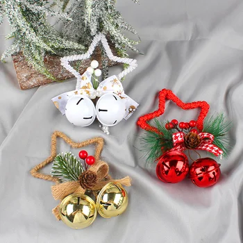2 ks Nádherné Pentagram Bell Prívesky Vianočný Strom Dekorácie DIY Kreatívne Príslušenstvo Domáce Vianočné Party Decor