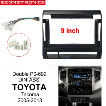 9 Palcový Auto Fascia Pre Toyota Tacoma 2005-2013 In-dash autorádio DVD Rám Inštalácie Refitting Facia Adaptér Panel Výbava Auta