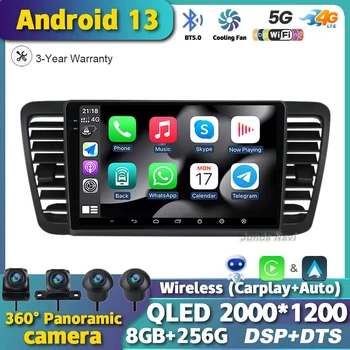 Autorádio Multimediálne Android 13 Pre Subaru Outback 3 Legacy 4 2003-2009 Carplay Stereo Video Prehrávač, GPS Navigáciu, Fotoaparát 360 BT
