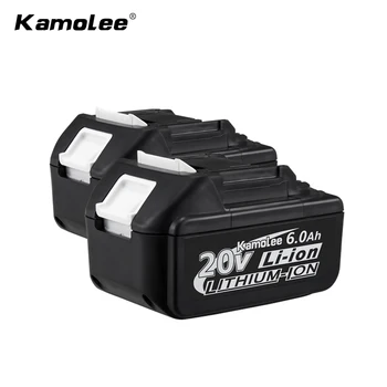 Kamolee 20V 6000mAh Li-ion Batéria BL1860 Ručné vŕtačky Elektrické nárazový Uťahovák Batérie nástroje Podpory Makita náradie