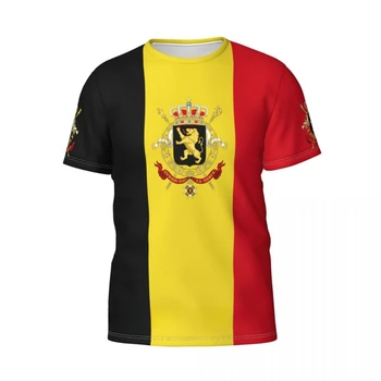 Vlastné Meno Počet Belgicko Vlajkou Krajiny, T-košele, Šaty, tričko Muži Ženy Tees Topy Pre Futbalových Fanúšikov Futbalu Dar NÁM Veľkosť