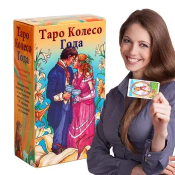 Tarot Paluba ruskej Tarot Karty Paluby Prenosné Cigánske veštenie Karty Tarot Paluba s ruským Sprievodcom pre Milovníkov Tarot