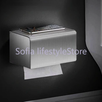 Zbraň popola wc tkaniva box úložný stojan, non perforované wc nepremokavé nehrdzavejúcej ocele toaletný papier box
