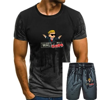 Wall Street Stávok mužov harajuku T-shirt Nadrozmerné Topy 100 bavlnená blúzka mužov Vintage oblečenie Tričká Unisex bežné Mikina
