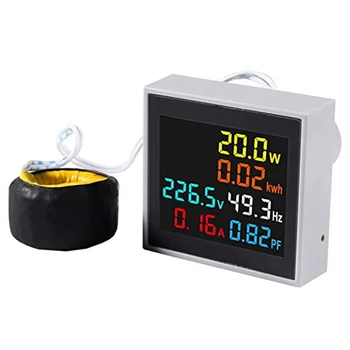 6 In1 AC Displej Meter AC50-300V 100A 110V 220V Napätia Frekvencia účinník Elektrickej Energie Monitor Ammeter Voltmeter