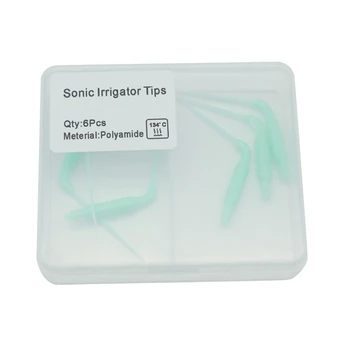 6PCS/box Zubné Plastové Sonic Powered Endo Zavlažovanie Tipy vhodné Pre Stomatológiu Vzduchu Scaler Handpiece Irigátor Tip zubné Materiál