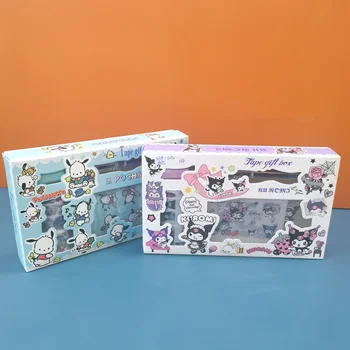 Nový Roztomilý Kreslený Sanrio Nálepky Pásky Darček Box Set Študentov Príručka Materiál Diy Dekoratívne Samolepky detské Hračky Dary