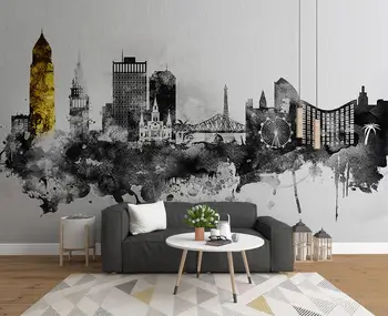 beibehang vlastné Umenie city architektúry nástennú maľbu, Tapety 3D Spálňa Obývacia Izba Gauč TV Pozadí Steny papierové Nálepky Domova