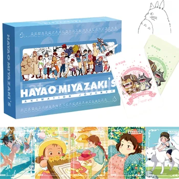Hayao Miyazaki Animácie Cesty Krabica Zber Anime Film Periférne Klasické Charakter Zlatý Rám Karty Deti Hračky Darček