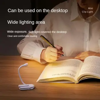 Nabíjateľná Knihy Svetlo Mini LED Svetla na Čítanie 3-stupňovom Teple, studená Biela Flexibilné, Ľahko Klip na Čítanie Čítanie Nočné Čítanie Drop shipping