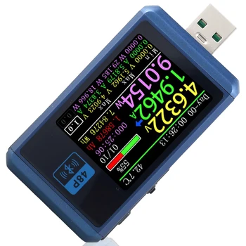 Nový USB Tester Bezpečné Napätie Prúd Detektor Multifunkčné Bluetooth Napájanie Displej Multimeter s 1.77 palcový Farebný LCD Displej