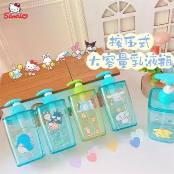 Cartoon Sanrio Hello Kitty Cinnamoroll Kuromi Kawaii Roztomilý Lotion Fľaša Stlačte Fľašu Prenosné Cestovné Dávkovanie Fľaša Deti Darček