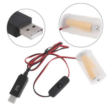 Univerzálna USB 5V 2A 1.5V1A LR20, D Batérie, Napájací Kábel, Batéria Eliminators Linka pre Hračka Plynový Sporák Baterky