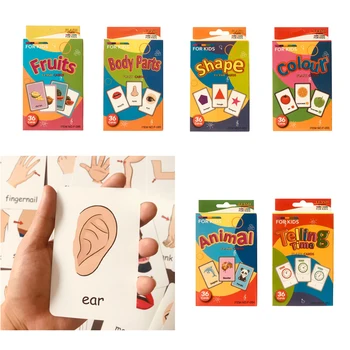 Deti Skoro Vzdelávacieho Obrázok Vzoru Anglických Slov Karty Pocket Flash Karty, Hračky Pre Deti Učebni Dodávky Darček