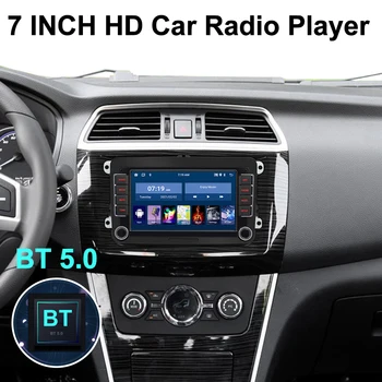 7 Palcový autorádia Bluetooth-kompatibilné Bezdrôtové Carplay Android Auto Auto MP5 Prehrávač Mirrorlink HD GPS Navigácie 1G/2G+32G pre VW
