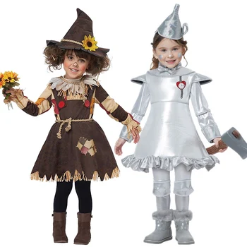 Detský Karneval, Halloween Sprievodca Kostým Strašiak Tin Man Týždeň Knihy Cosplay Maškarný Party Šaty