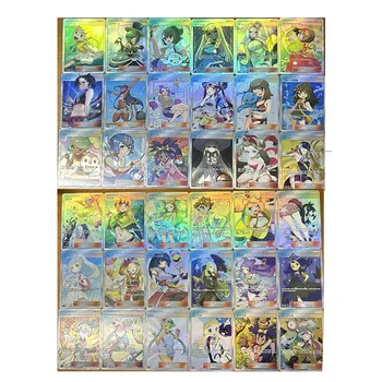 Anime Pokémon Domáce Flash Karty 13D 14D Iris Lana Lillie Hra Zbierku Vzácnych Karty detské Hračky Chlapec Narodeninám
