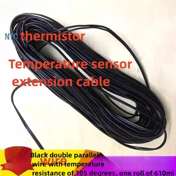 26 # pripojenie drôt thermistor NTC snímač teploty sonda rozšírenie drôt 26AWG black dual paralelné elektronické drôt