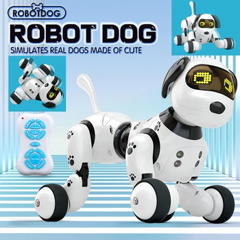 Programovanie Diaľkové Ovládanie Psa Roboty, Hračky pre Deti, Dievčatá, Hudbu, Tanec Robotické Deti Simulácia RC Zvieratá Chlapcov, Puzzle Smart Pet