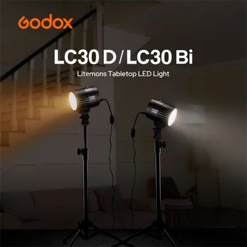 Godox LC30D LC30BI Litemons LED Svetlo 3200K-6500K Mini Vyplniť Svetla Stola pre Live streaming Fotografie