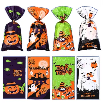 50pcs DIY Biscuit Candy Bag Trik Halloween Alebo Liečiť Priehľadné Balenie Festival Darček Party Dekorácie Tvorivé Vysokej Kvality