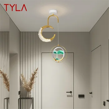 TYLA Súčasného Zlatý Prívesok Svetlá LED Kreatívne Hodiny Visí Lampa pre Domáce Uličkou Dekor Zariadenia