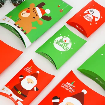 5/10pcs Veselé Vianoce Kraft Papier Candy Box Cartoon Santa Snehuliak Darčeka Vianočné Party Dekorácie Vianoce Firmware Nový Rok