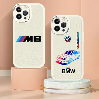 BMW Logo Baránok Pokožky Telefón puzdro Pre iPhone 15 14 13 12 11 Pro Max Plus 13 X Mini XR XS MAX 8 7 Plus 6 6S Soft Shell Coque Kupé