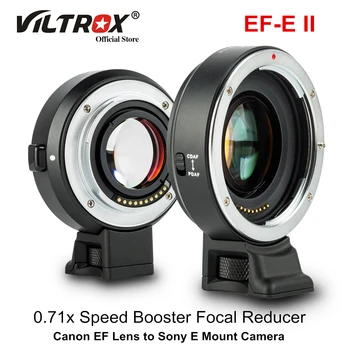 Viltrox EF-E II Adaptér Objektívu Automatické Zaostrenie Redukcia Speed Booster 0.71 X pre Canon EF Objektív Sony E Mount Kamery A9 A7II A7RII A6400