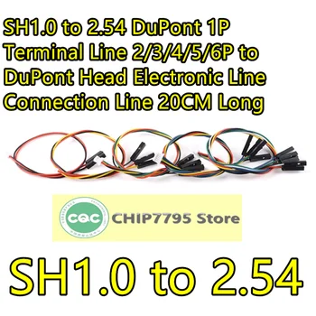 SH1.0 2.54 DuPont 1P Terminálu Line 2/3/4/5/6P na DuPont Hlavu Elektronické Line Pripojenie Riadok 20 cm Dlhé