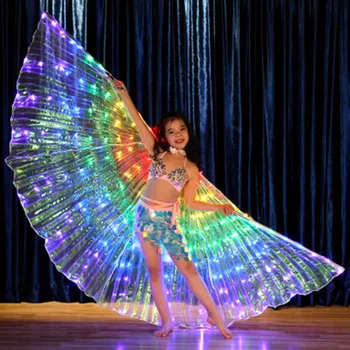 Dospelých LED dance krídla motýľ svietiť strany Halloween farebné fluorescenčné krídla Vianočné brušného tanca krídla