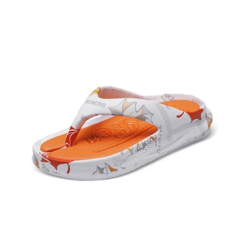 Pánske bežné vonkajšie športové sandále, papuče javorový list flip-flops non-slip opotrebovaniu pohodlné, priedušné, módne