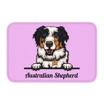 Nepozerať Pes Austrálskeho Ovčiaka Predné Dvere Mat Anti-Slip Vnútorné Absorbčné Pet Zvierat Rohožky Kuchyne, Spálne, Vchod Koberec Koberec