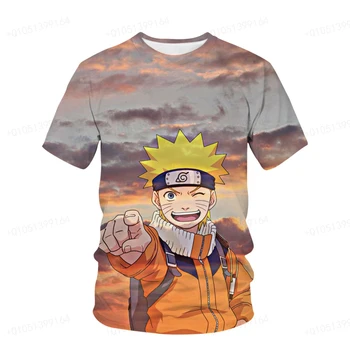 Naruto 3d Tlač Lete Harajuku Hip Hop Štýl Bežné Pohode Naruto T-shirt Deti 2-14t Športové Street Style Deti Oblečenie