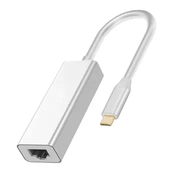Spoľahlivý USB Sieťová Karta Prenosné USB Ethernet Adaptér Široko Kompatibilný Prenos Dát Typu C do Siete Ethernet Adaptér